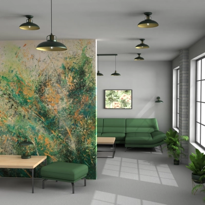 lafabryka.pl Lampa wisząca FELIX GREEN/GOLD 1xE27 MLP7709 MILAGRO
